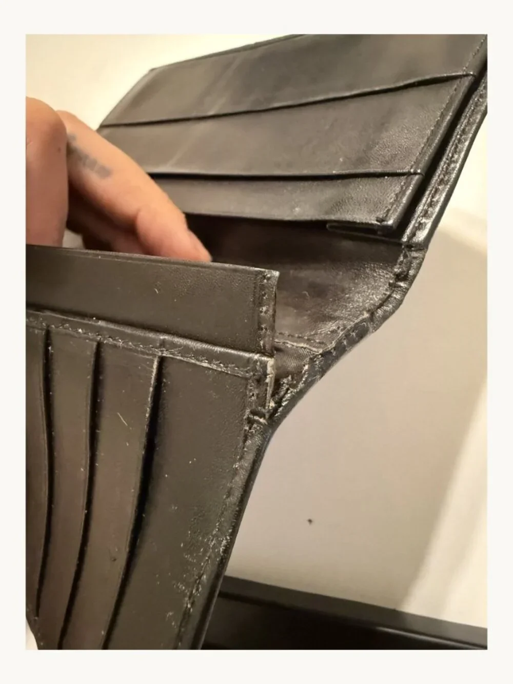 Dunhill Black Leather Long Bifold Wallet
